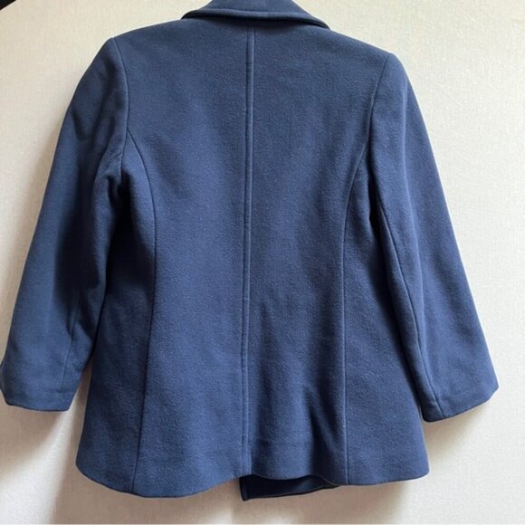 Mallia cashmere wool double breasted pea coat Sz 6 - Picture 2 of 13